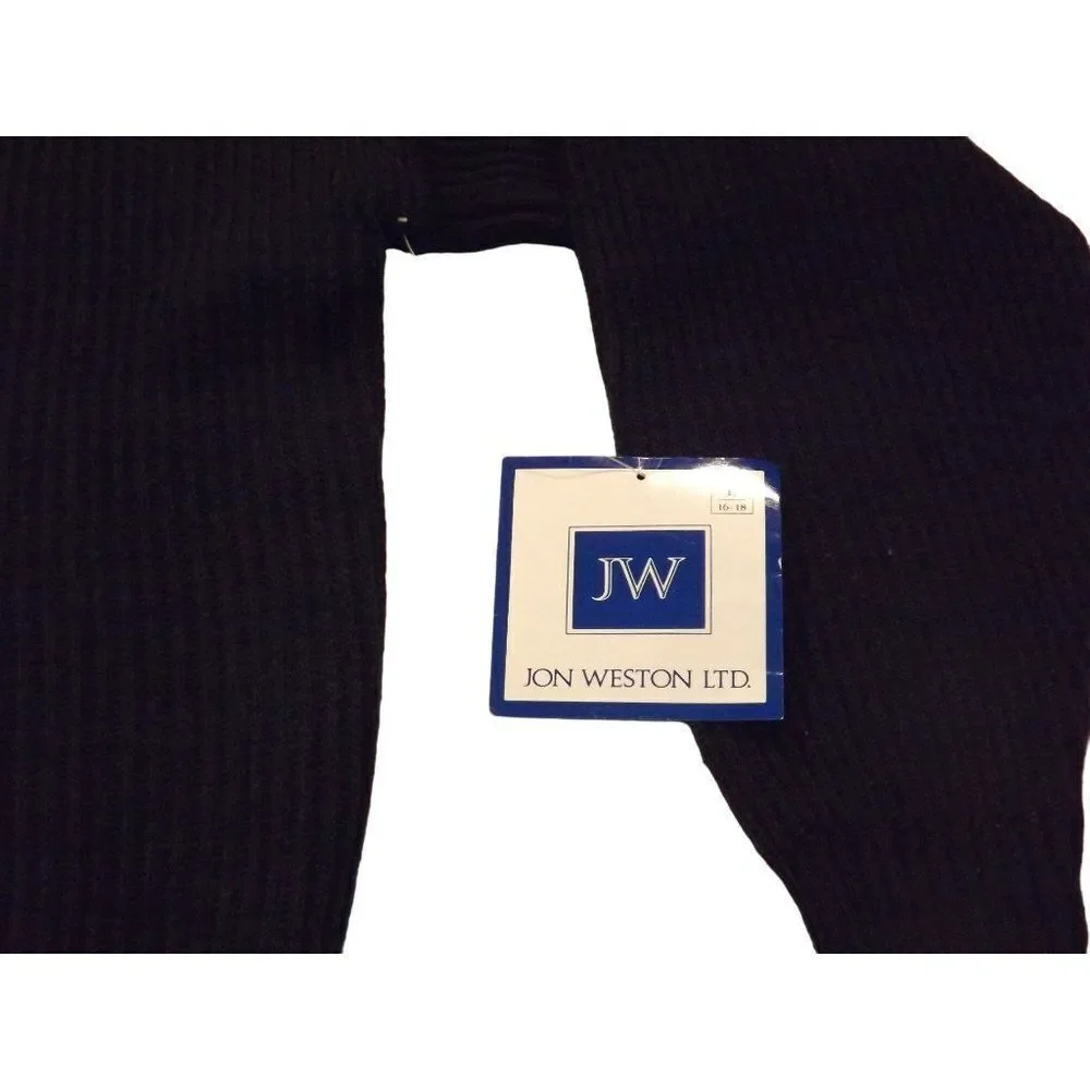 Jon Weston LTD Cardigan Sweater Women Sz L 16‎ - 18 Made In USA Vintage Blue NWT - Picture 2 of 5